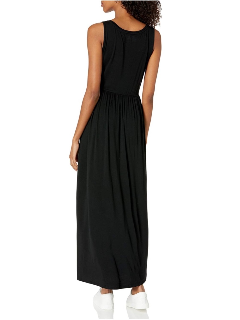Black Sleeveless Scoop-Neck Maxi Dress - Picture 3 of 6